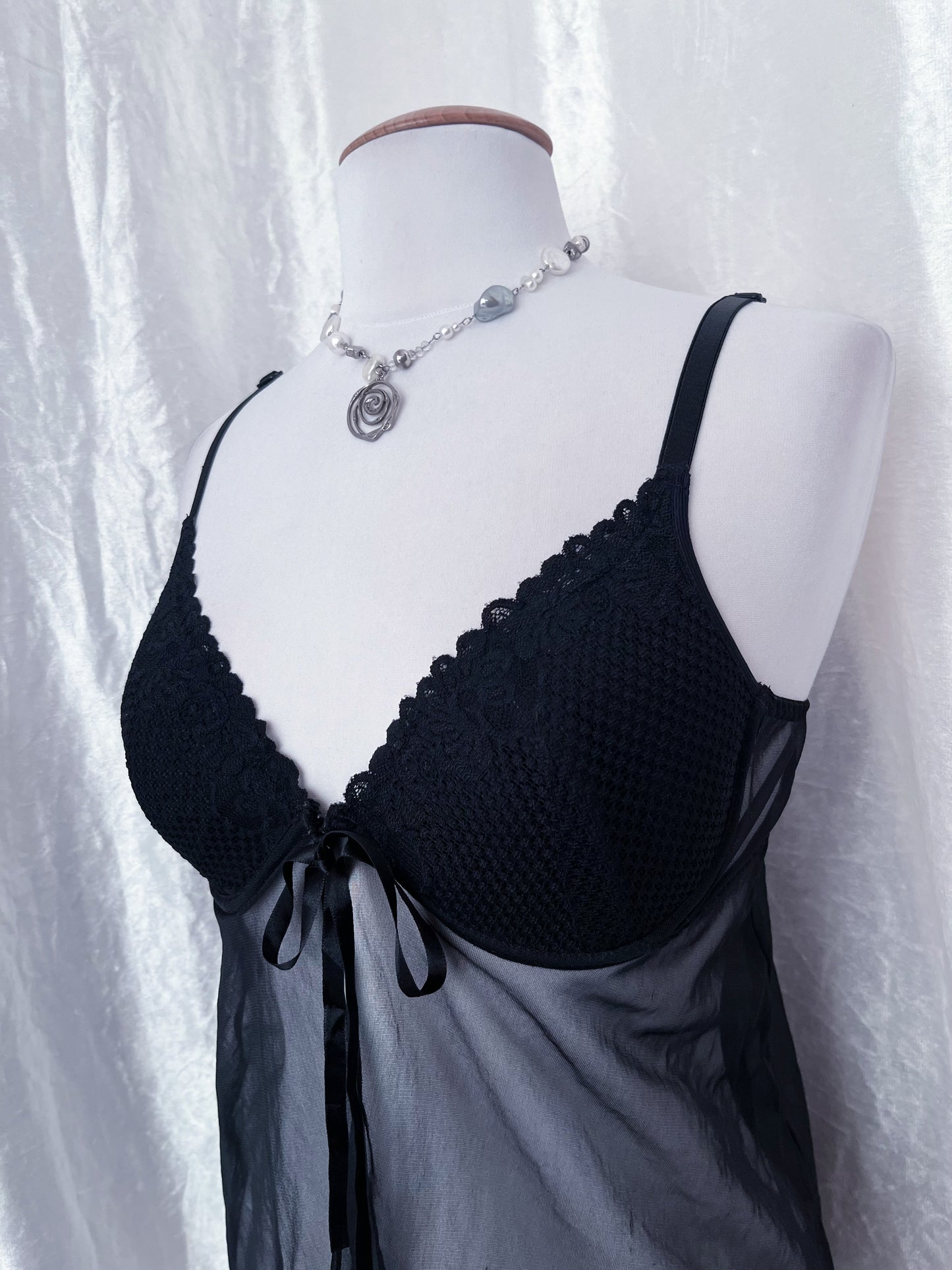 Beautiful fairy black bustier top with mesh detail 🌀🦇