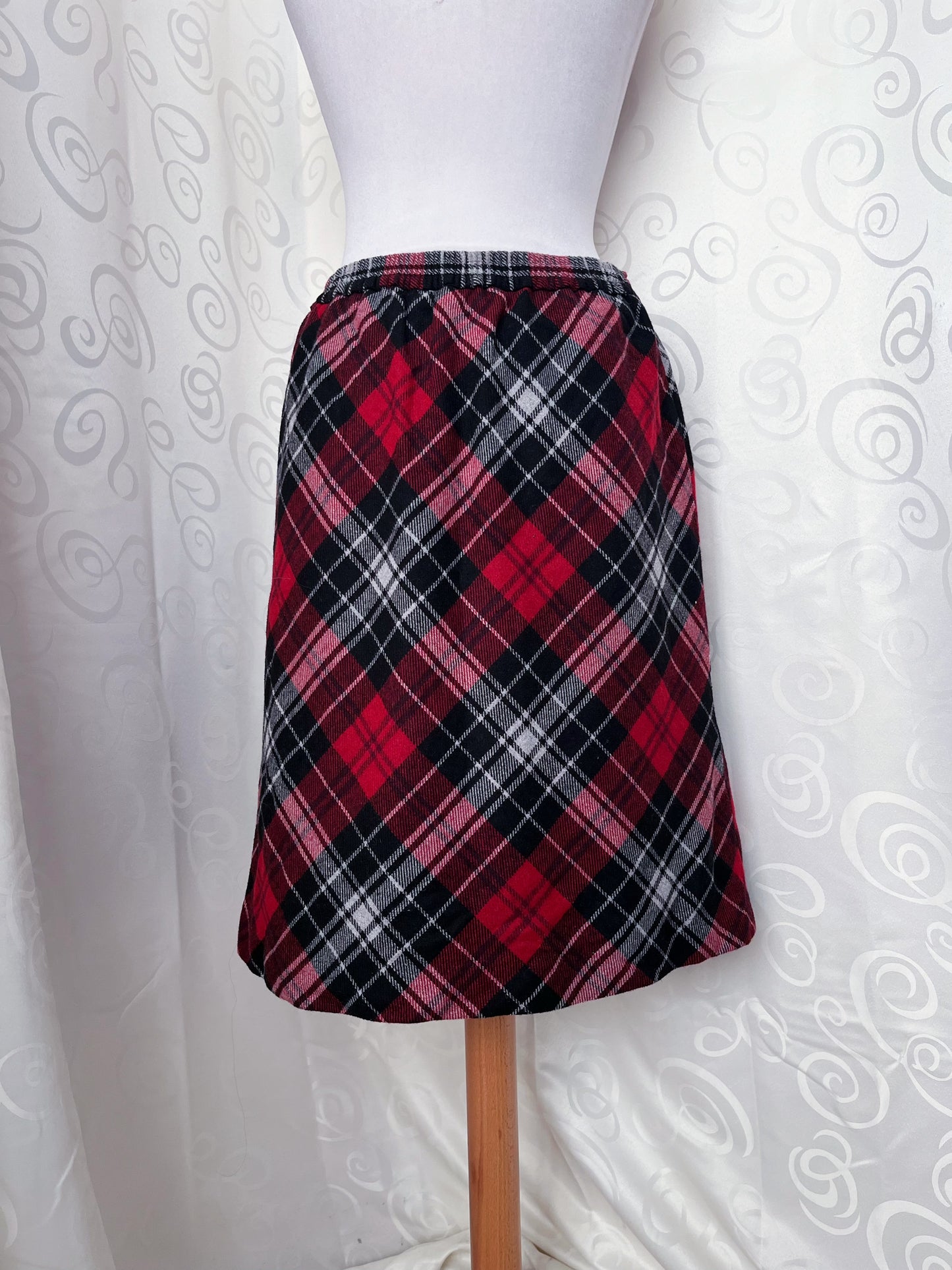 Alt Tartan wool & acrylic checked skirt ❤️🫶