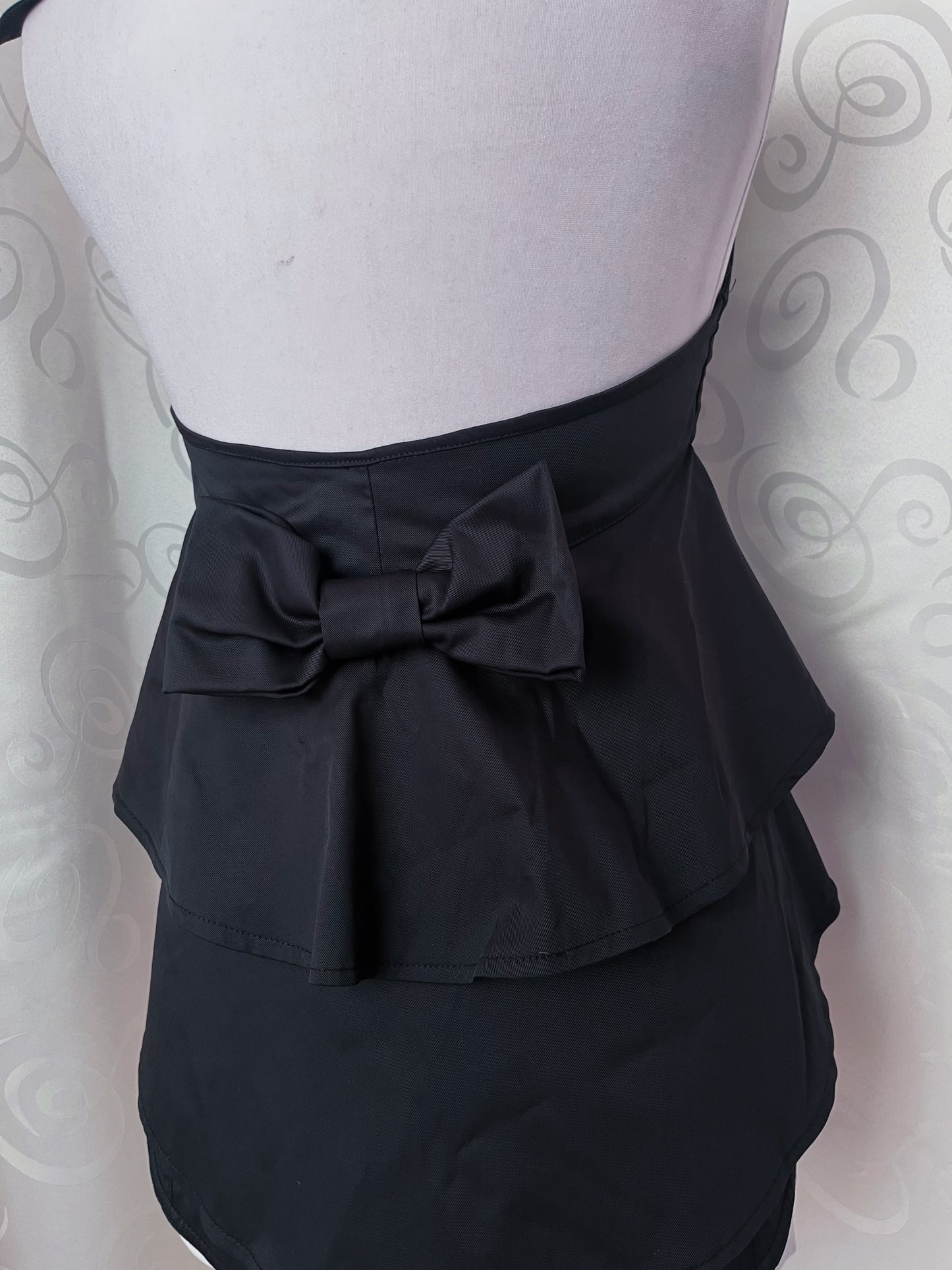 Gothic black vest with cutout & tail back 🦇🌀