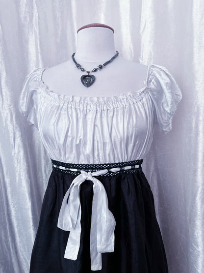 00’s milkmaid gothic coquette dress ⋆.ೃ࿔*:･