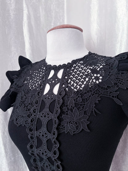 Gothic lolita black top 🦇🎀