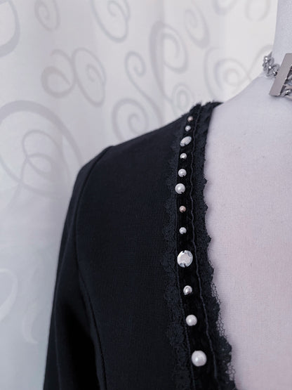 Gothic Melrose maxi dress with small velvet detail 🕷️🕸️