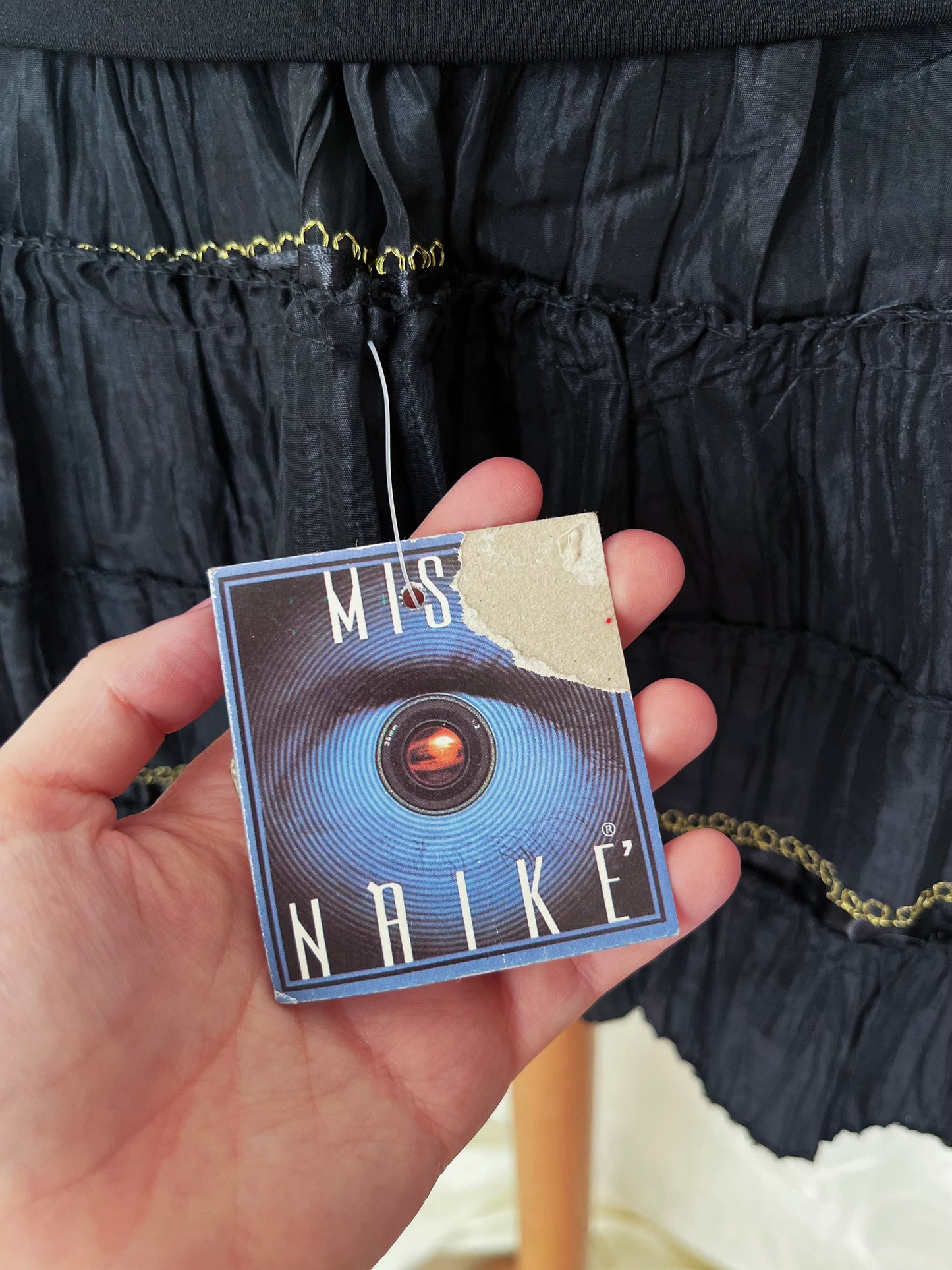 00’s deadstock fairy whimsy black skirt 🌀✨