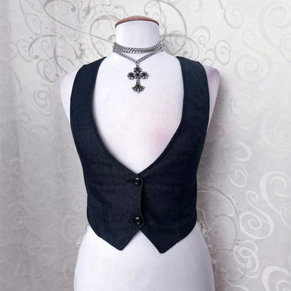 Denim dark blue vest 🌀