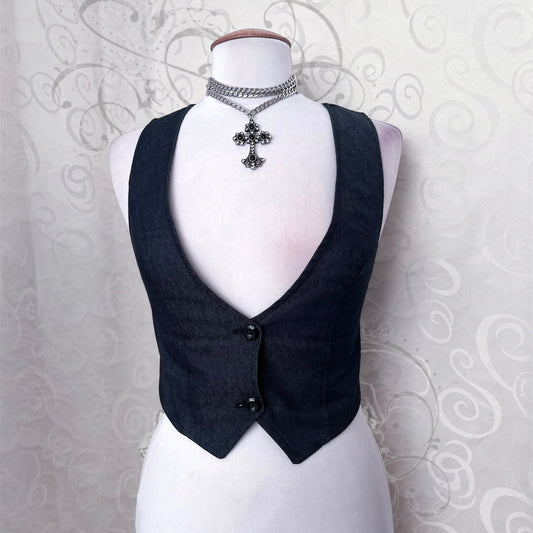 Denim dark blue vest 🌀