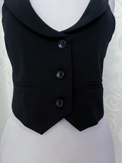 Dark Coquette essential black vest 🦇