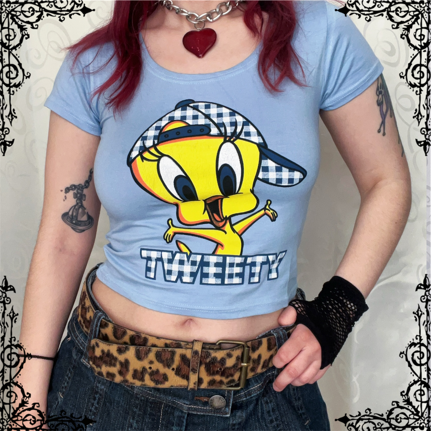 00’s Deadstock blue Tweety baby tee 🐥