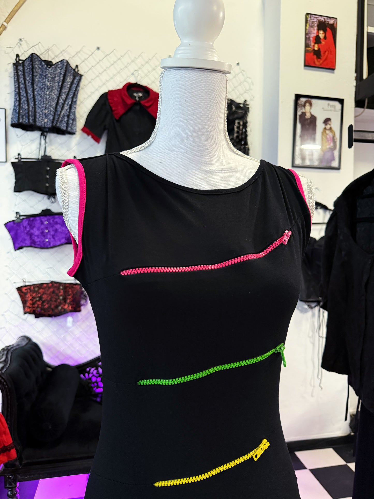 00’s zipper colorful top 🩷💚💛