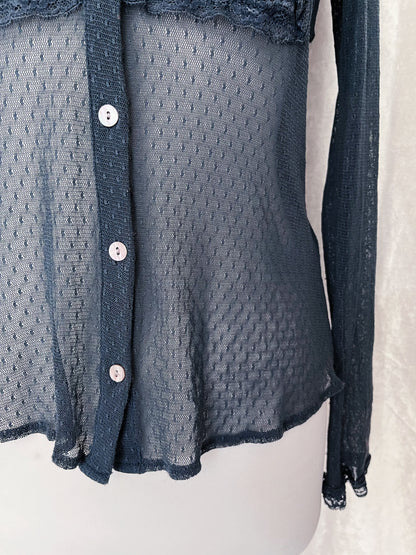 Passport. Victorian/Coquette style see-through lace shirt 🦋
