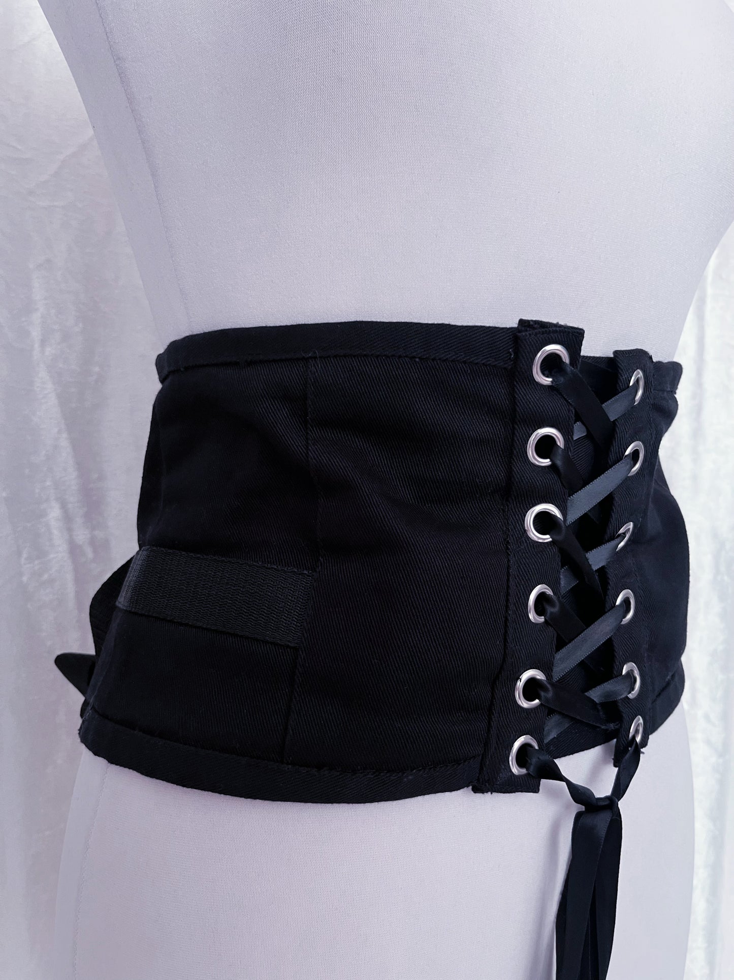 Essential gothic denim waist corset 🦇