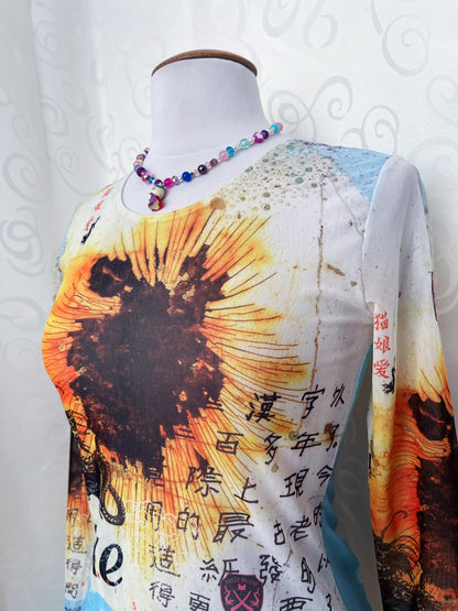 00’s PUSSY DELUXE rare dragon mesh sheer top 🌀🐉🀄️