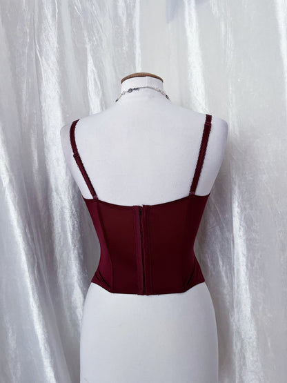 Gothic burgundy saten corset 🌹