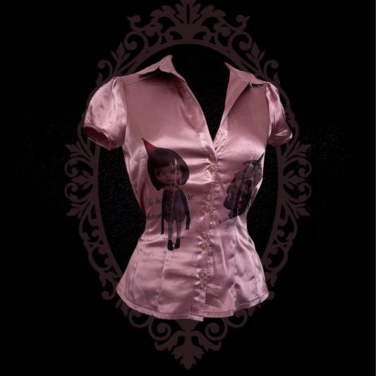 Neverending horrors REWORKED satin shirt 🎪
