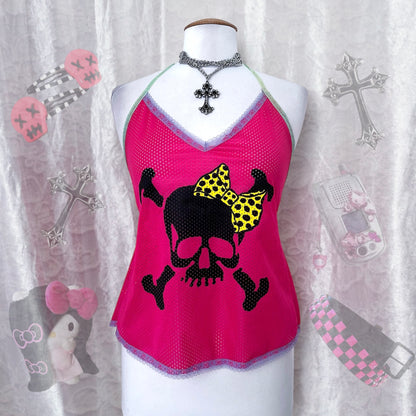 00’s emo/scene skull top 💀💜