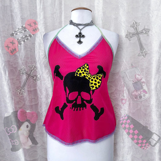 00’s emo/scene skull top 💀💜