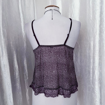 Hot little coquette see-through cami top 🐆💜