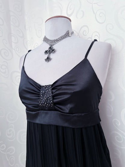 00’s deadstock black balloon mesh dress 🦇