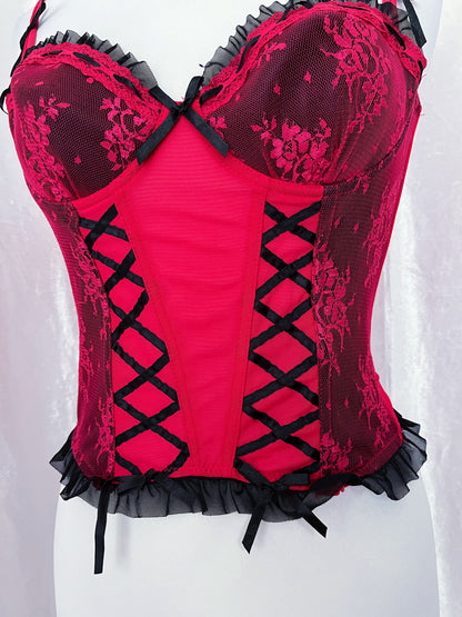 Vampire fairy red corset top 🧚🏽‍♀️