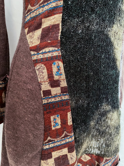 00's Whimsy Twee dress with beautiful egyptian design and faux mohair feel 🌒🍎