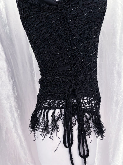 00’s Lipsy beaded knit top 🕸️
