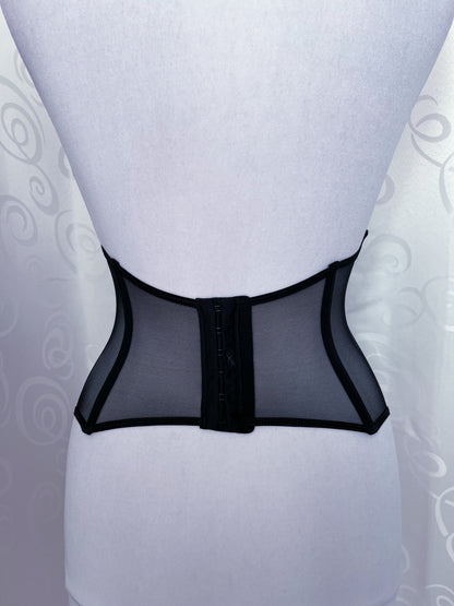 Whimsygoth stunning mesh & lacey waist corset 🌀🕸️