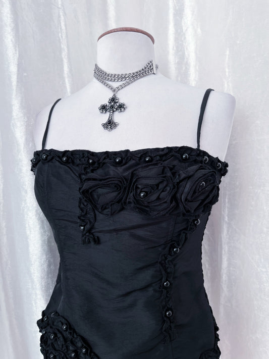 00’s gothic black top 🕷️