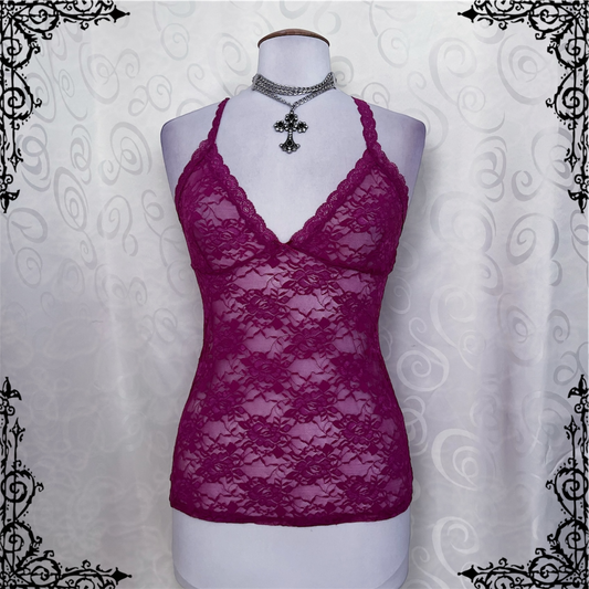 Fairy magenta see-through lacey top 💞🌀