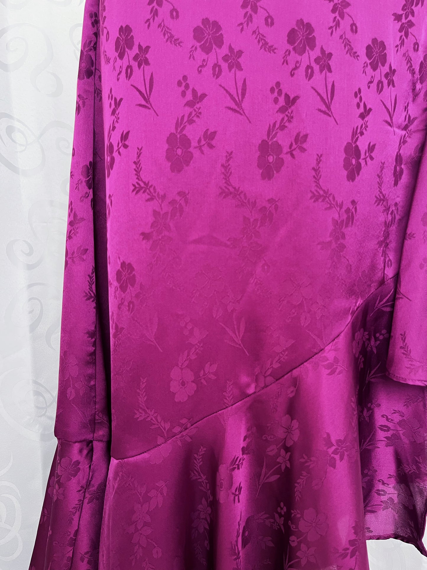 Whimsy fairy maxi magenta skirt with embossed details 🎀💕
