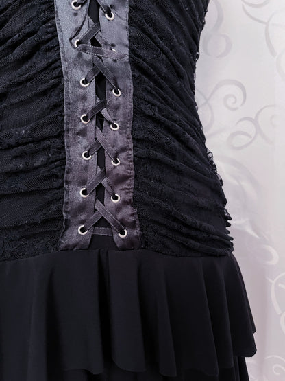 00’s Gothic lace-up lacey dress 🕷️