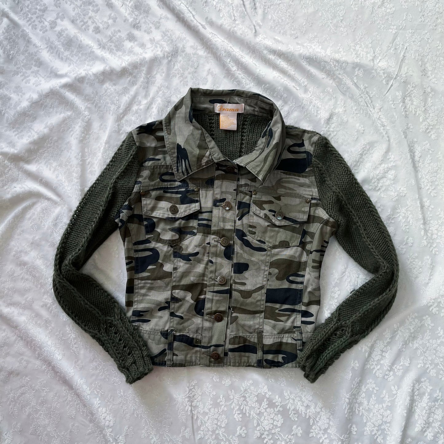 Military knit jacket
