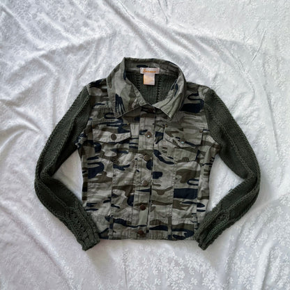 Military knit jacket