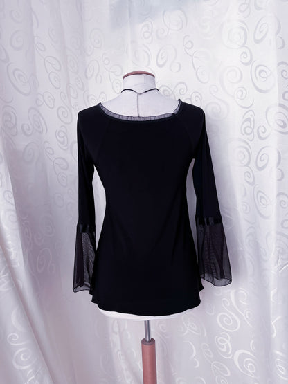 00’s whimsygoth/witchy black top 🕸️🦇
