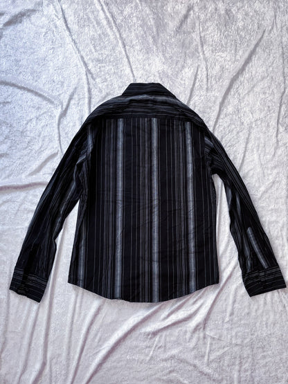 Gothic cotton striped longsleeve shirt 💀