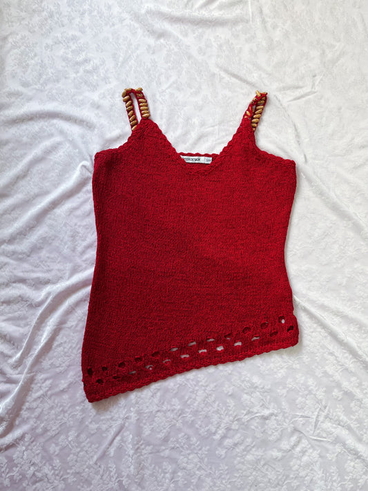 Cute red knit top