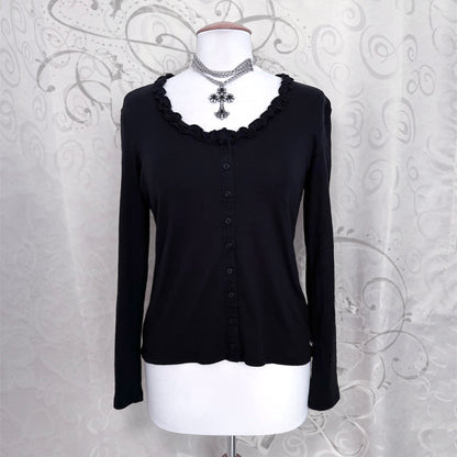 Street One gothic black shirt/cardigan 🦇