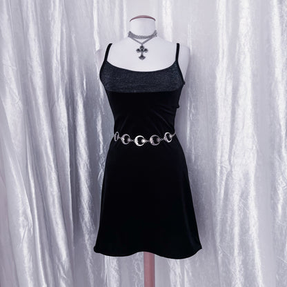 Y2K velvet black dress 🕸️✨