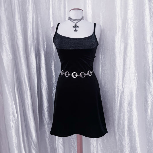 Y2K velvet black dress 🕸️✨