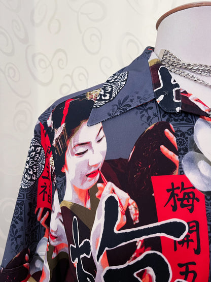 00’s Geisha clockhouse shirt 🐉