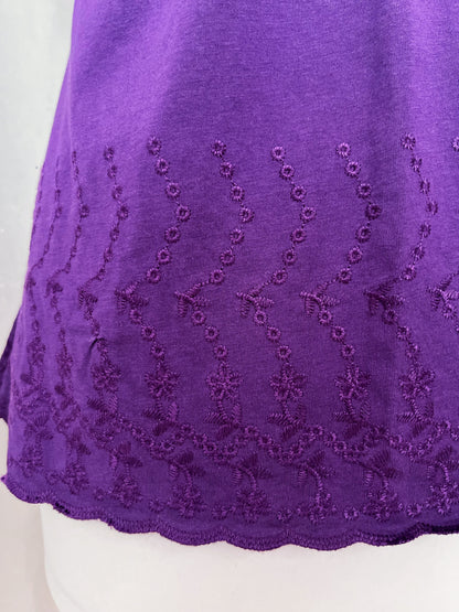 Whimsy coquette purple cotton top 💜