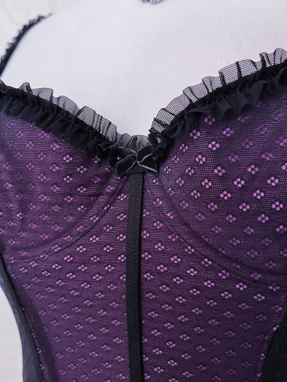 00's whimsy purple corset top 💜🔮