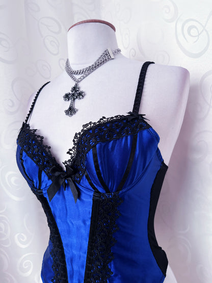 Gothic midnight blue corset 🌃🌑