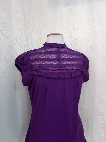 00’s Jirai Kei/Coquette style lace purple top 💜🎀