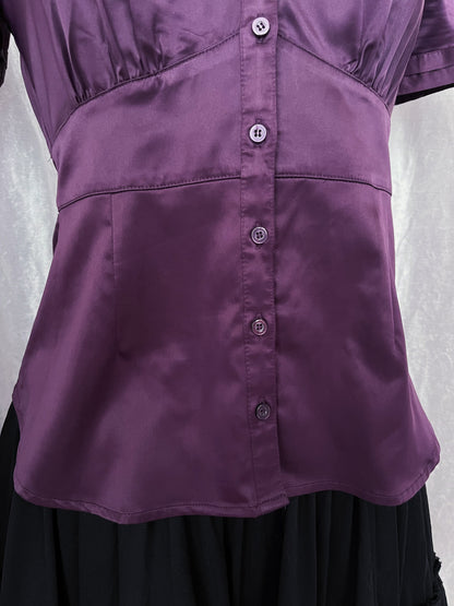 Old H&M dark coquette plum shirt 💜🎀