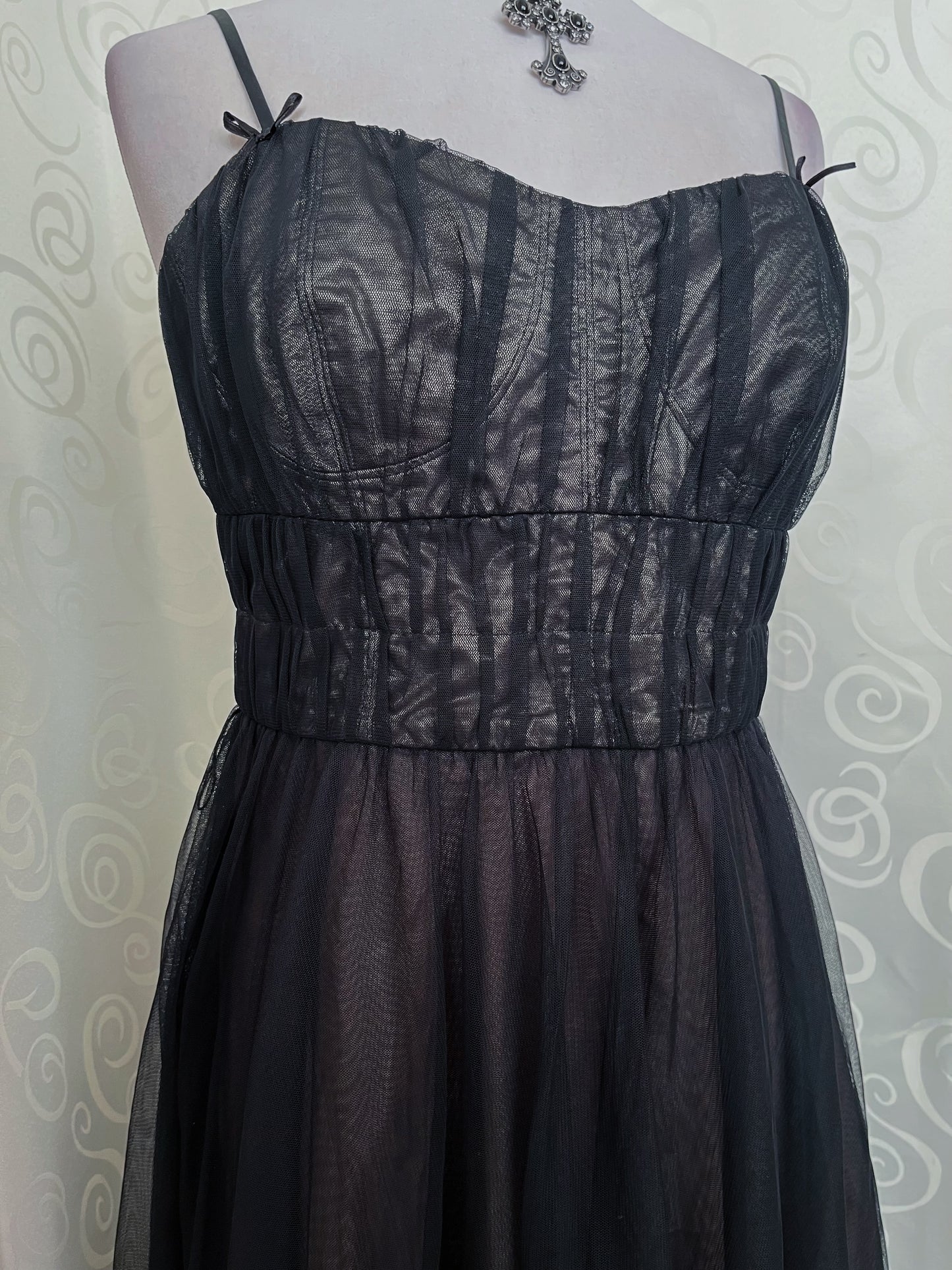 00's Espirit whimsygoth tulle dress 🌀🦇