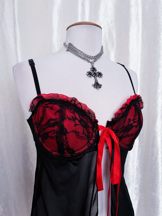 Vampire mesh babydoll top 🩸