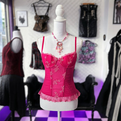 Modern whimsy fairy pink corset top 💞🦄