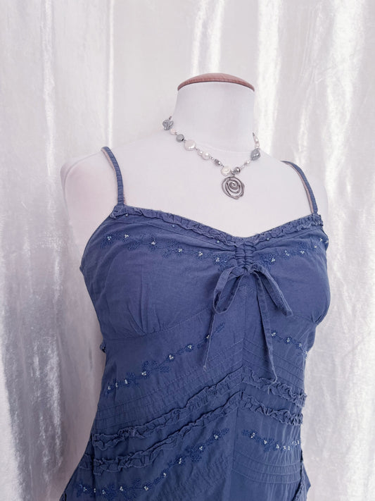 Whimsy fairy summer top with embroidered details 💜