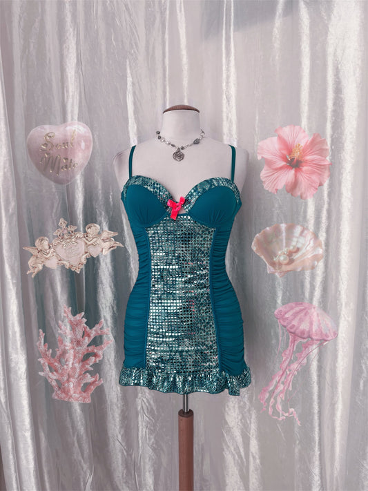 Mermaidcore cute babdyoll bustier 🧜🏻‍♀️