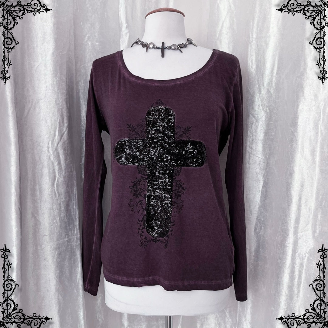 Y2K Whimy & Alt cross longsleeve top