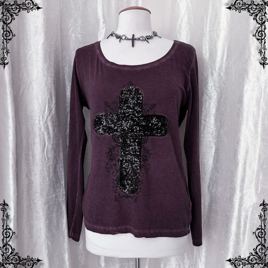 Y2K Whimy & Alt cross longsleeve top